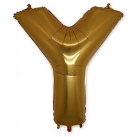 Фольгированная Буква Y золото (102 см)